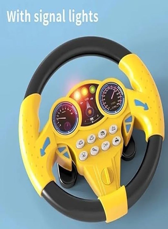DNGM Creation Kids Driving Steering Wheel Funny Interactive Driving Wheel with Music (Yellow -A) - Image 3